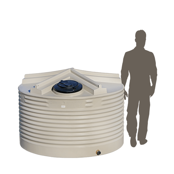 <p> <strong>2,500 Litre (550 Gallon) Squat Corrugated Poly Water Tank</strong> </p>