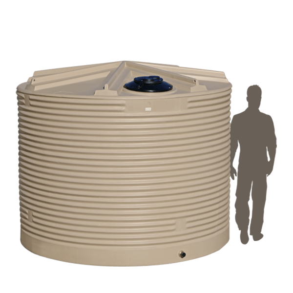 <p> <strong>9,500 Litre (2,100 Gallon) Corrugated Poly Water Tank</strong> </p>